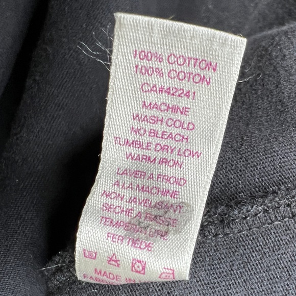 VELVET BY GRAHAM & SPENCER Black Asymmetrical Open Cardigan - Sz S - Picture 9 of 9